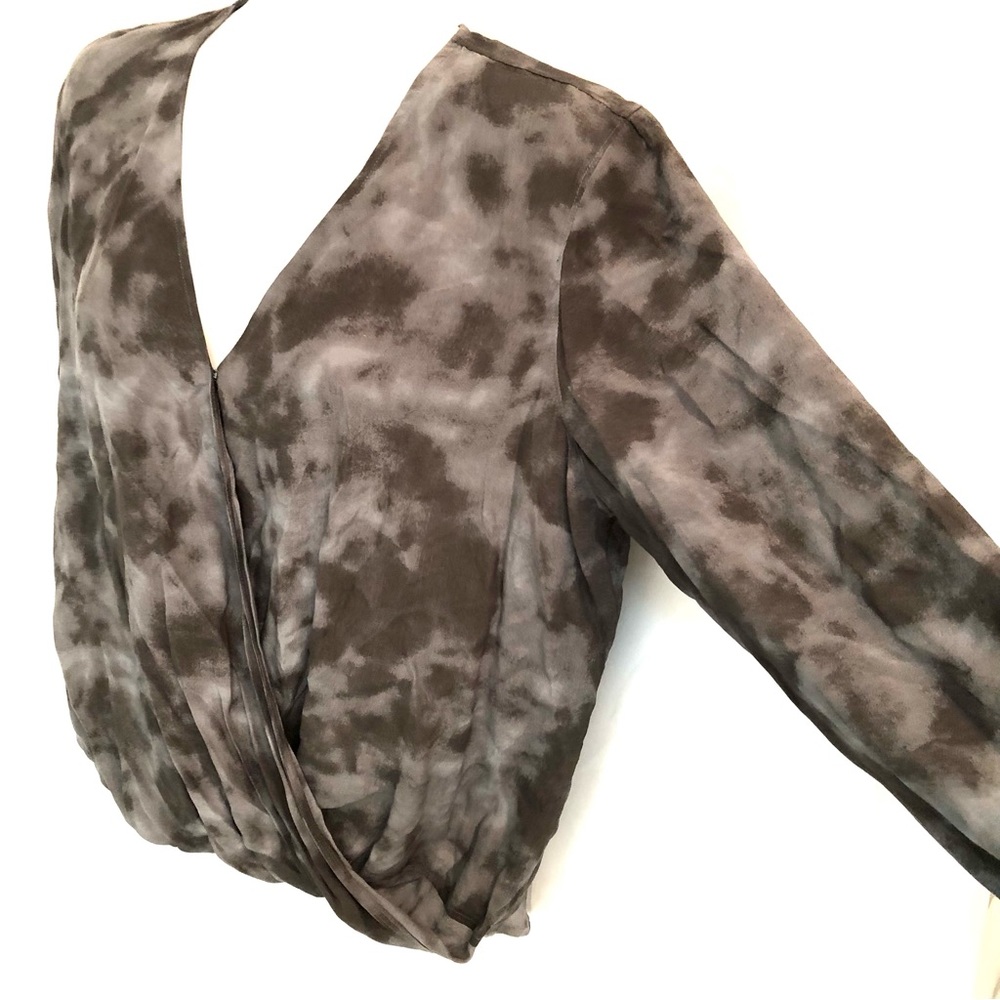 Rails Hillary Crossover Blouse Black & Gray Slate… - image 5